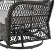 Manhattan Comfort Fruttuo 3-Piece Rattan Patio Conversation Set in Gray