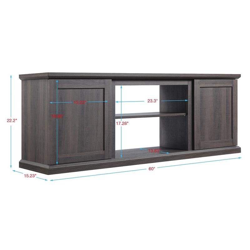 Manhattan Comfort Franklin 2-Door Wood TV Stand for TVs up to 56