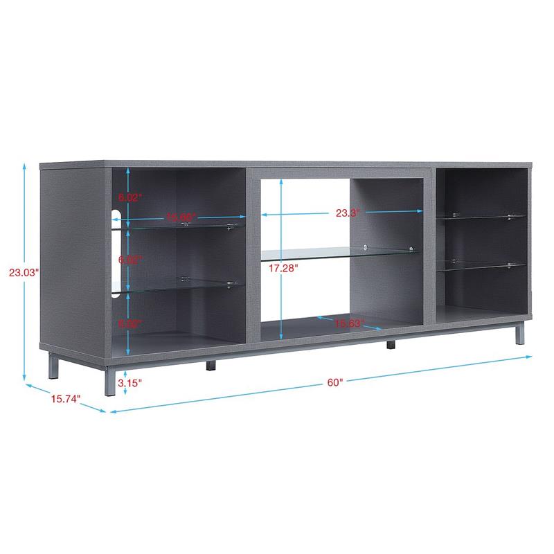 Manhattan Comfort Brighton Wood TV Stand for TVs up to 56