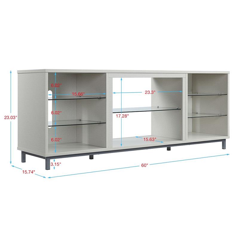 Manhattan Comfort Brighton Wood TV Stand for TVs up to 56