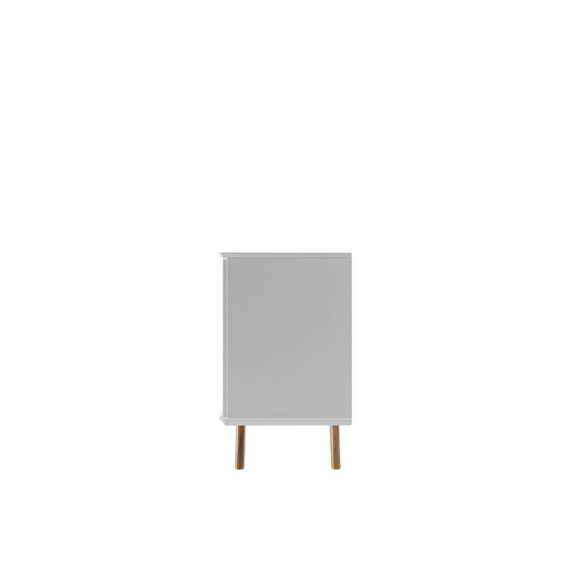 Manhattan Comfort Tudor 4 Shelves Engineered Wood Sideboard in White