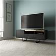 Winston Sleek Modern TV Stand with 4 Shelves in Black Cinnamon