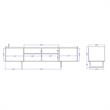 Winston Sleek Modern TV Stand with 6 Shelves in White  Cinnamon