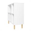 Manhattan Comfort Essex 5 Shelves Engineered Wood Low Bookcase in White