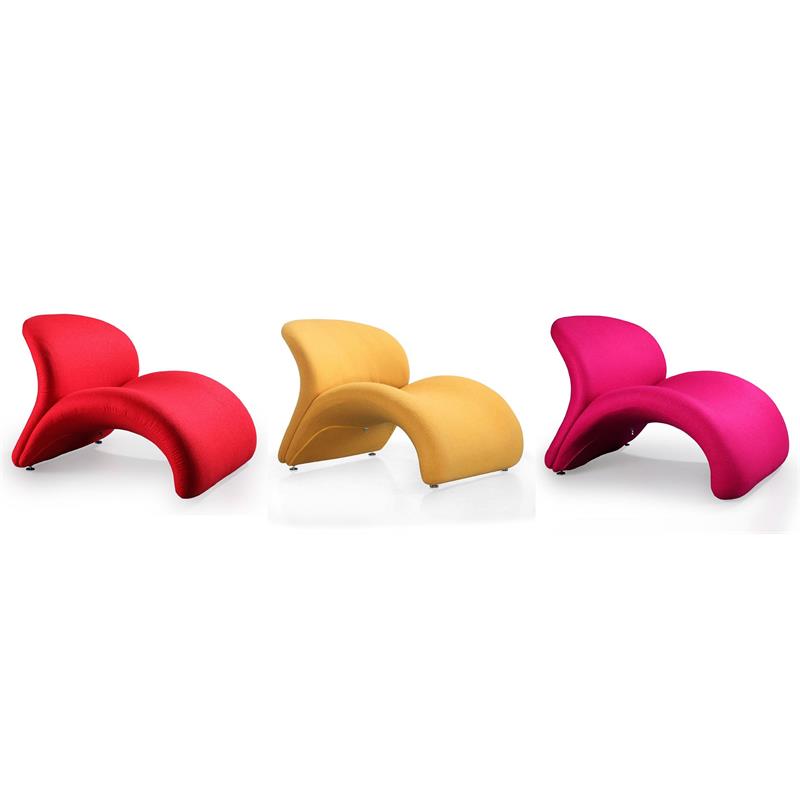 Manhattan Comfort Rosebud Fabric Accent Chair in Multi-Color (Set of 3)