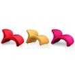 Manhattan Comfort Rosebud Fabric Accent Chair in Multi-Color (Set of 3)
