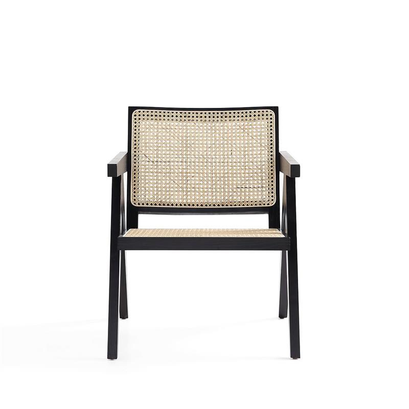 Manhattan Comfort Hamlet Wood Accent Chair in Black (Set of 2)