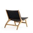 Manhattan Comfort Maintenon Modern Wood Accent Chair in Black/Natural (Set of 2)