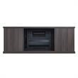 Manhattan Comfort Franklin 2 Sliding Door Wood Fireplace TV Stand in Brown
