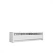 Sylvan Contemporary Modern TV Stand with 3 Drawers in White Engineered Wood