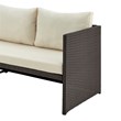 Manhattan Comfort Riviera 4-Seat Rattan Patio Conversation Set in Cream/Gray