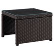 Manhattan Comfort Riviera 4-Seat Rattan Patio Conversation Set in Cream/Gray