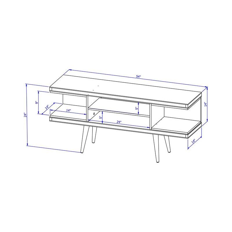 Manhattan Comfort Utopia 4 Shelves Wood TV Stand for TVs up to 50