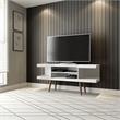 Manhattan Comfort Utopia 4 Shelves Wood TV Stand for TVs up to 50