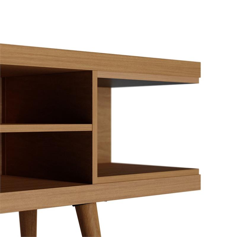 Manhattan Comfort Utopia 4 Shelves Wood TV Stand for TVs up to 50