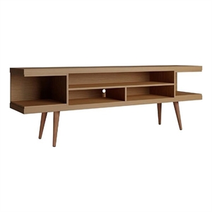 Manhattan Comfort Utopia 4 Shelves Wood TV Stand for TVs up to 65&quot in Maple