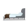 Manhattan Comfort Heather Modern Velvet/Foam Twin Bed in Gray/Black