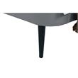 Manhattan Comfort Heather Modern Velvet/Foam Twin Bed in Gray/Black