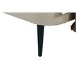 Manhattan Comfort Heather Modern Velvet/Foam Twin Bed in Taupe/Black