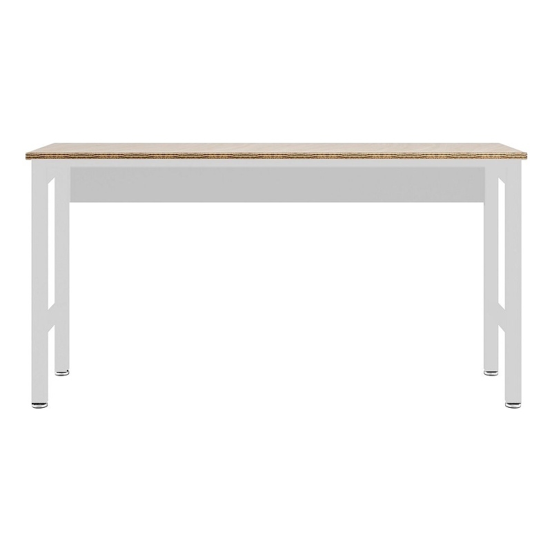 Manhattan Comfort Fortress MDP Wood/Metal Garage Table in White