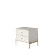 Manhattan Comfort Jasper Engineered Wood Nightstands in Off White (Set of 2)