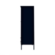 Manhattan Comfort Crown 2-Drawer Wood Full Wardrobe Armoire in Midnight Blue