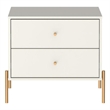 Manhattan Comfort Jasper Engineered Wood Nightstand in Off White