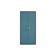 Manhattan Comfort Eiffel 2-Piece Engineered Wood Storage Cabinets in Blue