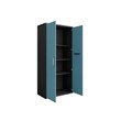 Manhattan Comfort Eiffel 2-Piece Engineered Wood Storage Cabinets in Blue