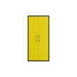 Manhattan Comfort Eiffel 2-Piece Engineered Wood Storage Cabinets in Yellow