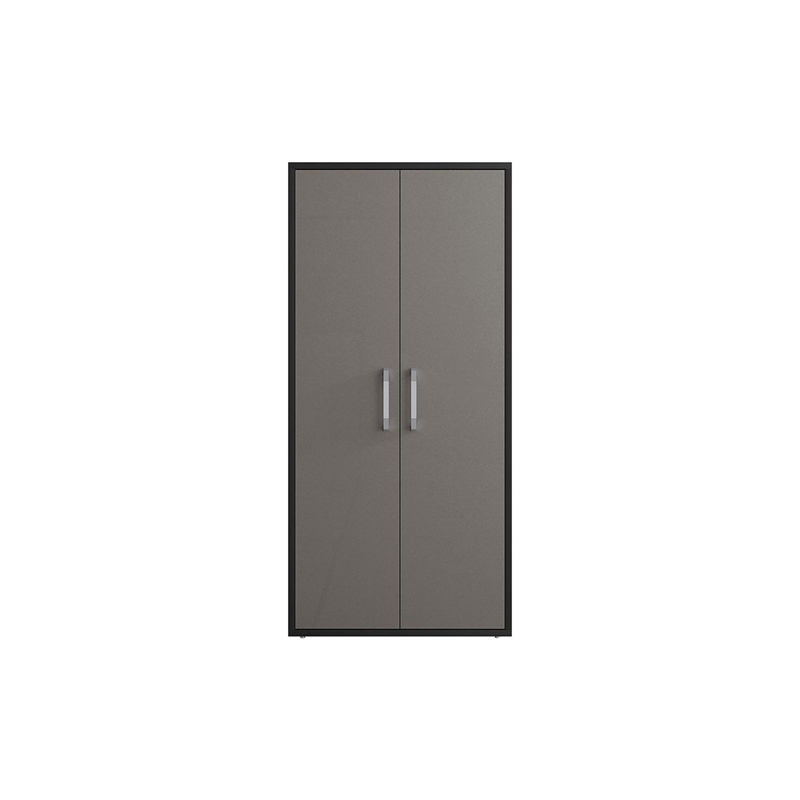 Manhattan Comfort Eiffel 2-Piece Engineered Wood Storage Cabinets in Gray