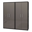 Manhattan Comfort Eiffel 2-Piece Engineered Wood Storage Cabinets in Gray