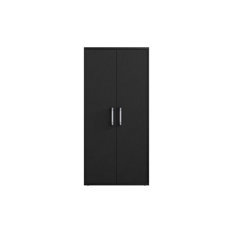 Manhattan Comfort Eiffel 3-Piece Engineered Wood Storage Cabinets in Black