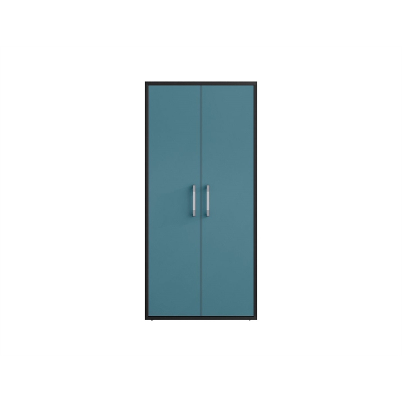 Manhattan Comfort Eiffel 3-Piece Engineered Wood Storage Cabinets in Blue