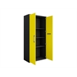 Manhattan Comfort Eiffel 3-Piece Engineered Wood Storage Cabinets in Yellow