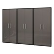Manhattan Comfort Eiffel 3-Piece Engineered Wood Storage Cabinets in Gray