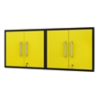 Manhattan Comfort Eiffel 2-Piece Wood Floating Garage Cabinets in Yellow