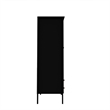 Manhattan Comfort Crown 2-Drawer Wood Full Wardrobe Armoire in Black