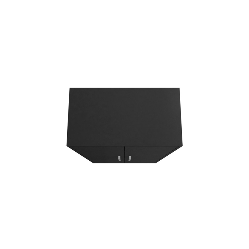 Manhattan Comfort Eiffel 4 Shelves Wood Garage Cabinet in Black Matte