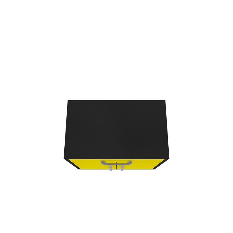 Manhattan Comfort Eiffel 1-Drawer Wood Floating Garage Storage Cabinet in Yellow