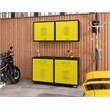 Manhattan Comfort Eiffel 4-Piece Engineered Wood Garage Storage Set in Yellow