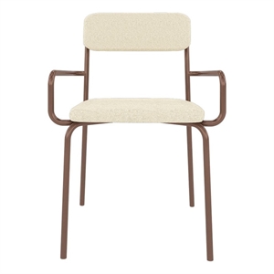 Manhattan Comfort Whythe 16.33&quot PU Faux Leather Dining Chair in Cream