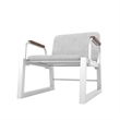 Manhattan Comfort Whythe PU Faux Leather Low Accent Chair 1.0 in White