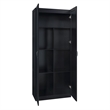Manhattan Comfort Hopkins 2-Piece Wood Storage Closets in Black