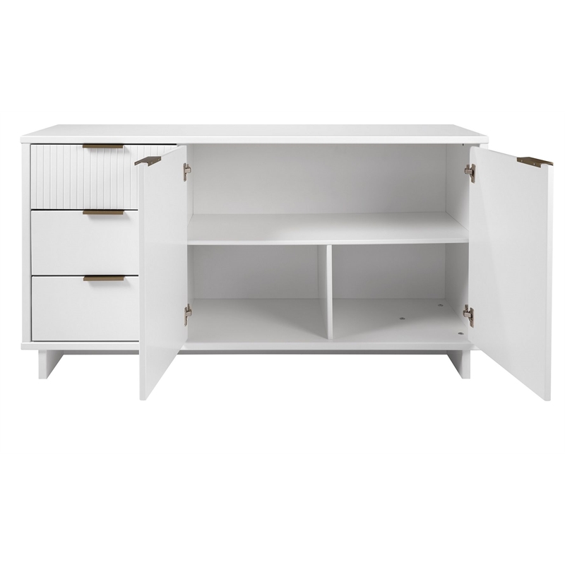 Manhattan Comfort Granville Engineered Wood Sideboard in White