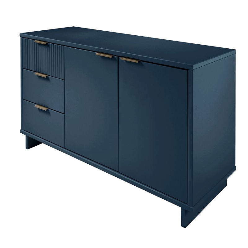 Manhattan Comfort Granville Engineered Wood Sideboard in Midnight Blue