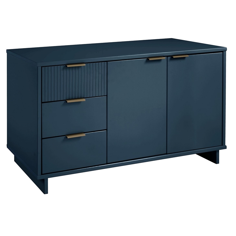 Manhattan Comfort Granville Engineered Wood Sideboard in Midnight Blue