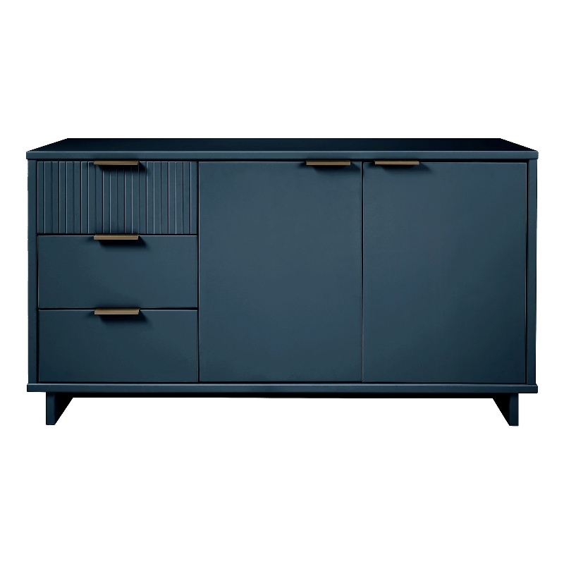 Manhattan Comfort Granville Engineered Wood Sideboard in Midnight Blue