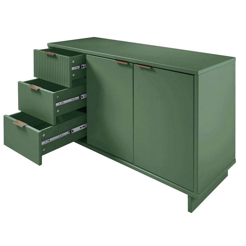 Manhattan Comfort Granville Engineered Wood Sideboard in Sage Green