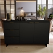 Manhattan Comfort Granville Engineered Wood Sideboard in Black